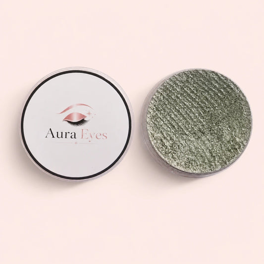 Aura Eyes Silver-Green Shimmer