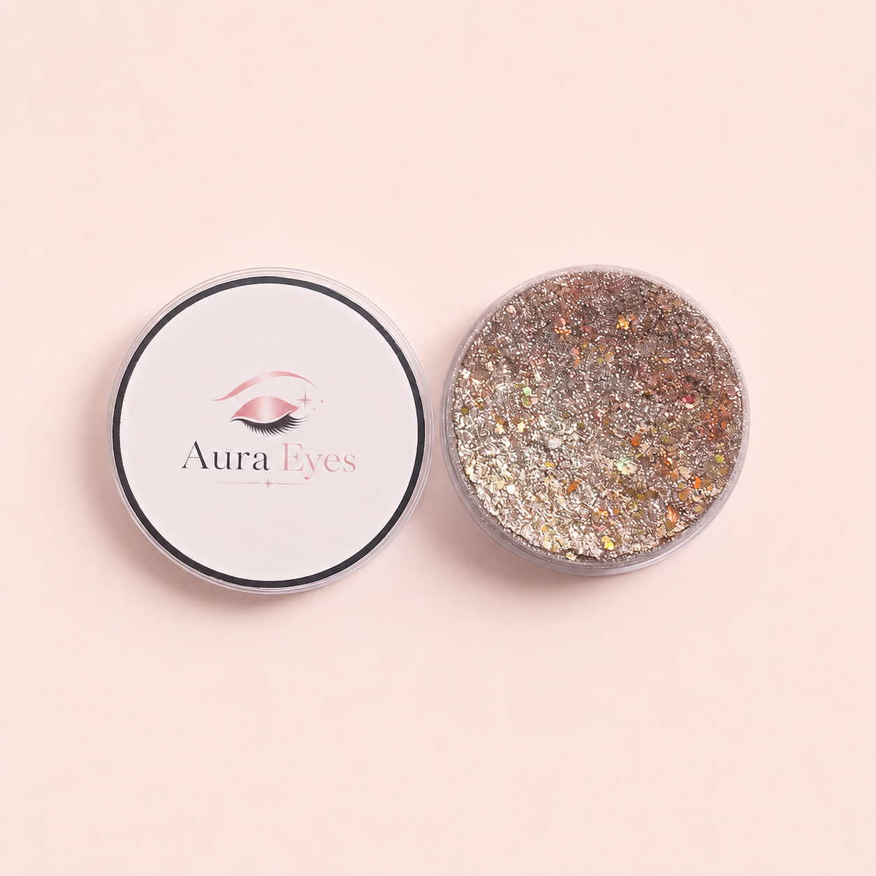 Aura Eyes 3D Champagne Holographic Glitter